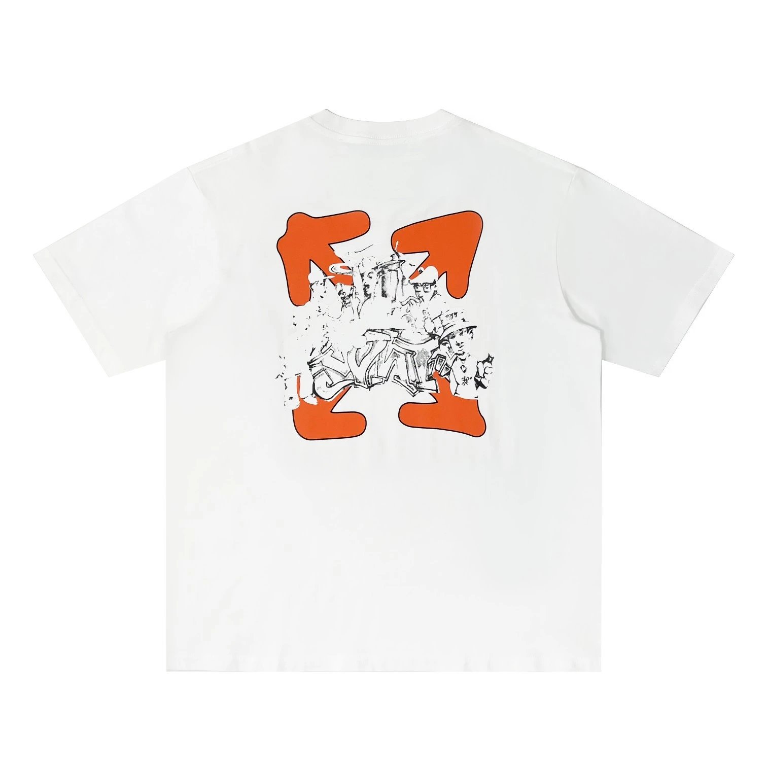 Off-White Arrow Graffiti Print White T-Shirt