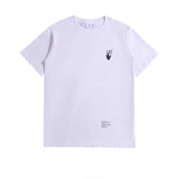 Off-White Diagonal Stripe Graphic White T-Shirt - 26