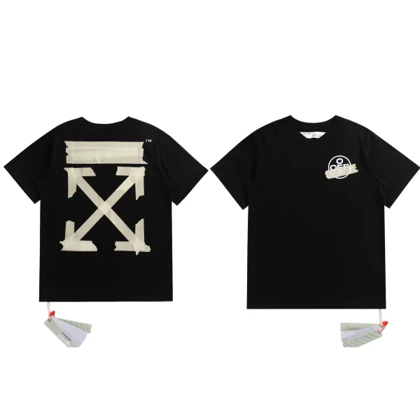 Off-White Industrial Tape Arrow T-Shirt Black - 1