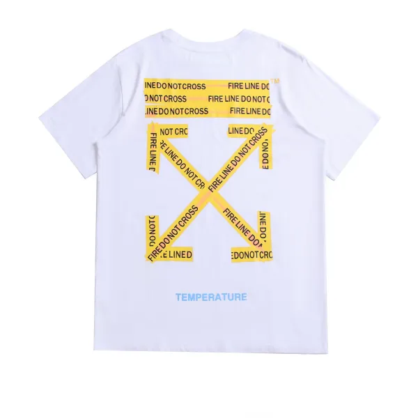 Off-White Diagonal Stripe Graphic White T-Shirt - 5