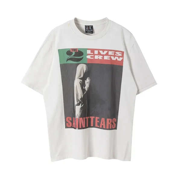 The Lives Crew x Saint Tears Graphic Print Oversized T-Shirt - 1
