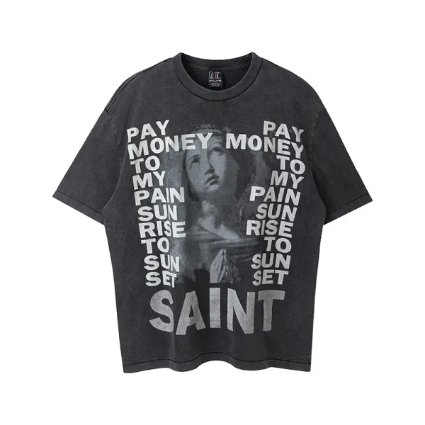 Saint Laurent Pay Money To My Pain T-Shirt Black - 1