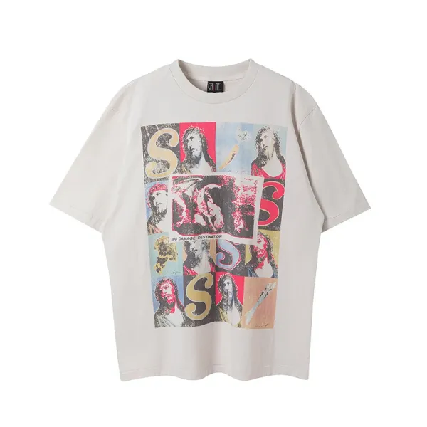 GOOM x Big Damage Destination Jesus Collage Graphic T-Shirt - 1