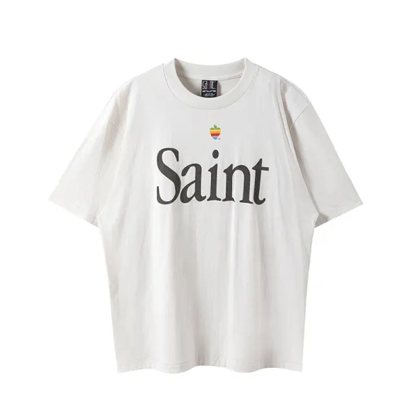 Saint Laurent x Apple Saint Logo T-Shirt White - 1