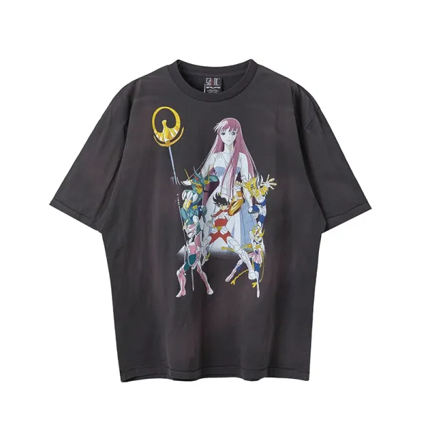 Saint Seiya x 50/50 T-Shirt Black Graphic Tee - 1