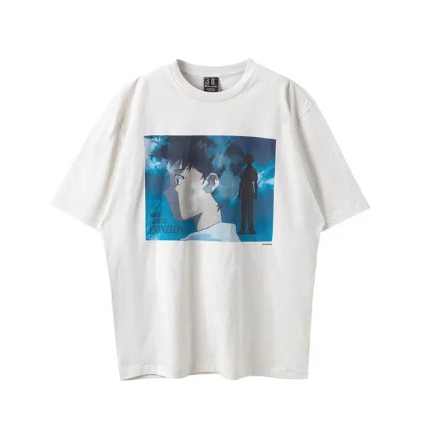 Neon Genesis Evangelion x GQ Japan Graphic Print White T-Shirt - 1