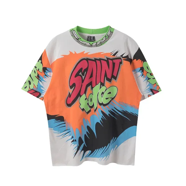 Saint Force Graphic Print Oversized T-Shirt - 1