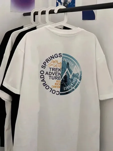 Colorado Springs Trek Adventure Outdoor Graphic T-Shirt White - 1