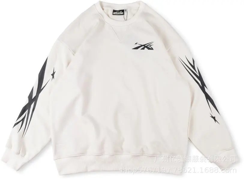 Hellstar X Graphic Print Off-White Hoodie - 1