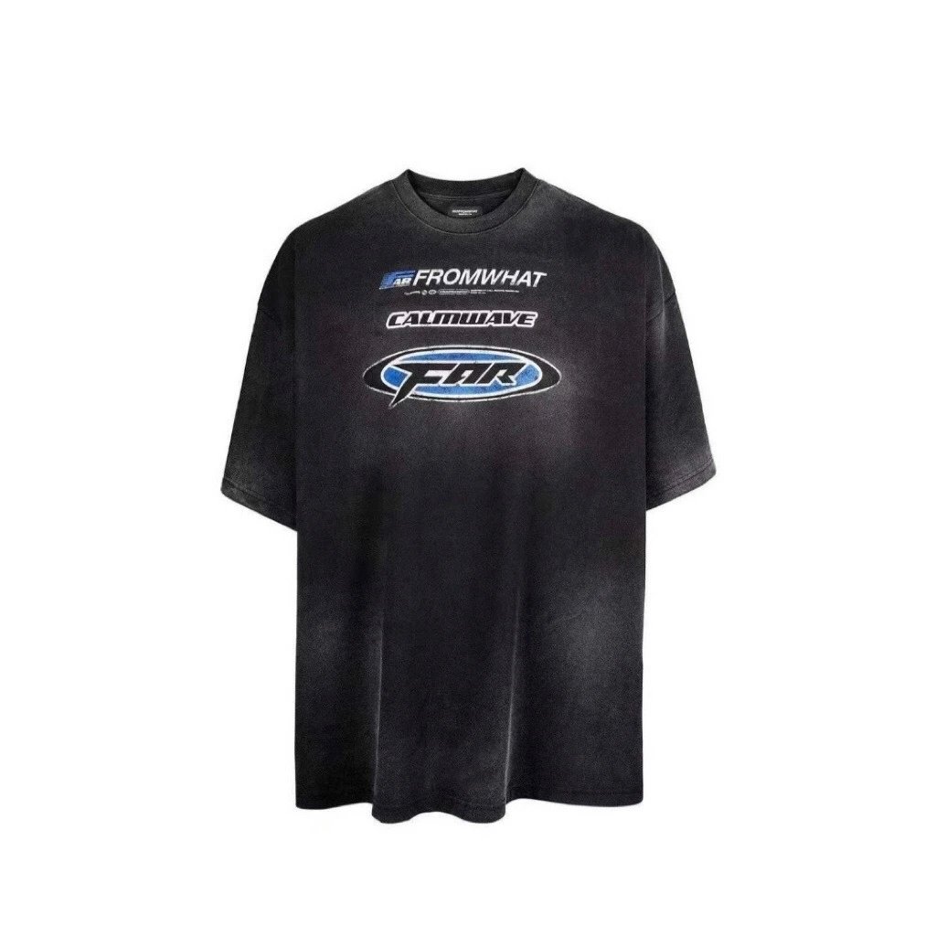 FROMWHAT Drift Series Acid Wash Graphic T-Shirt - 51