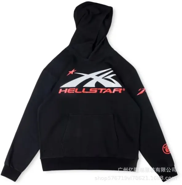 Hellstar X Logo Black Hoodie - 1