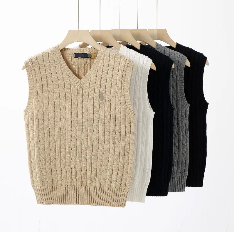 Cable Knit V-Neck Sweater Vest [5 styles]
