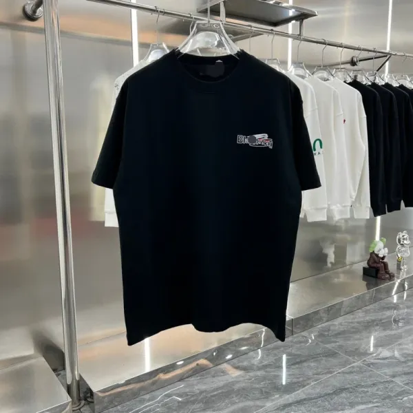 Balenciaga Blanckid Graphic Print Black T-Shirt - 4