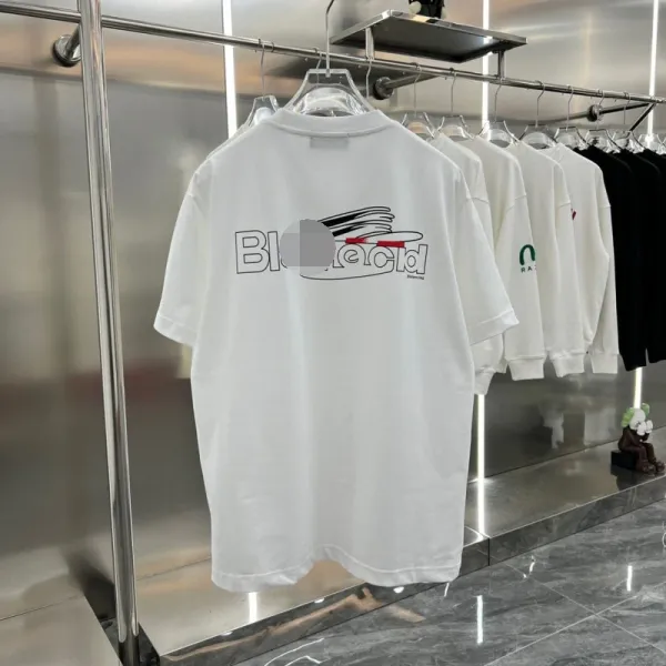 Balenciaga Blanckid Graphic Print Black T-Shirt - 3