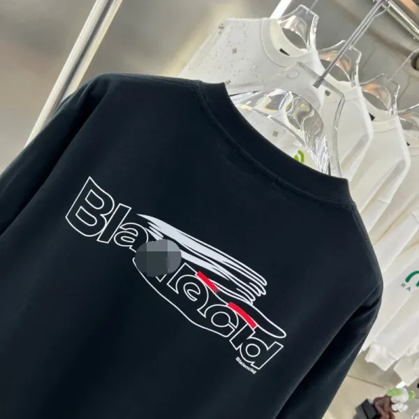 Balenciaga Blanckid Graphic Print Black T-Shirt - 9