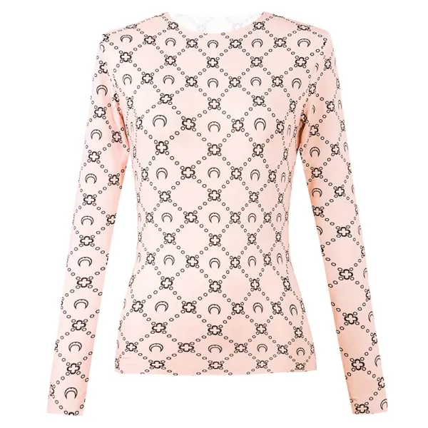 Gucci GG Marmont Print Long-Sleeve Top Pink - 1