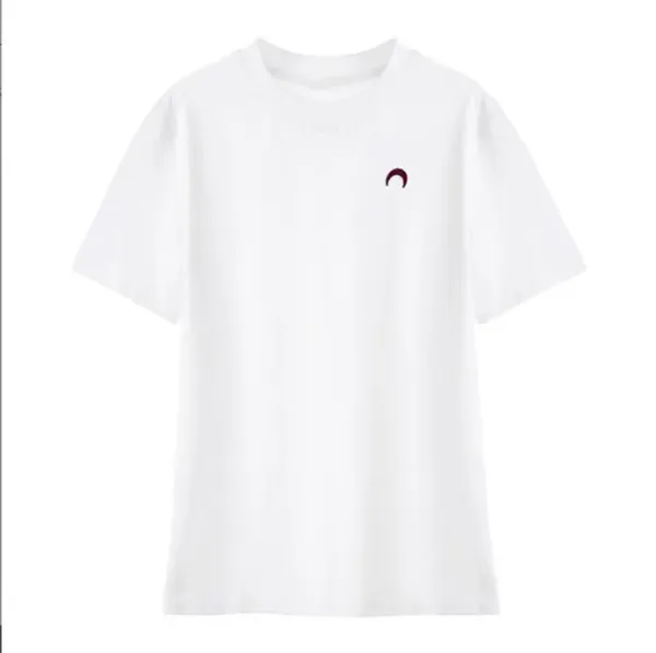 Unidentified Minimalist Crescent Logo White T-Shirt - 1