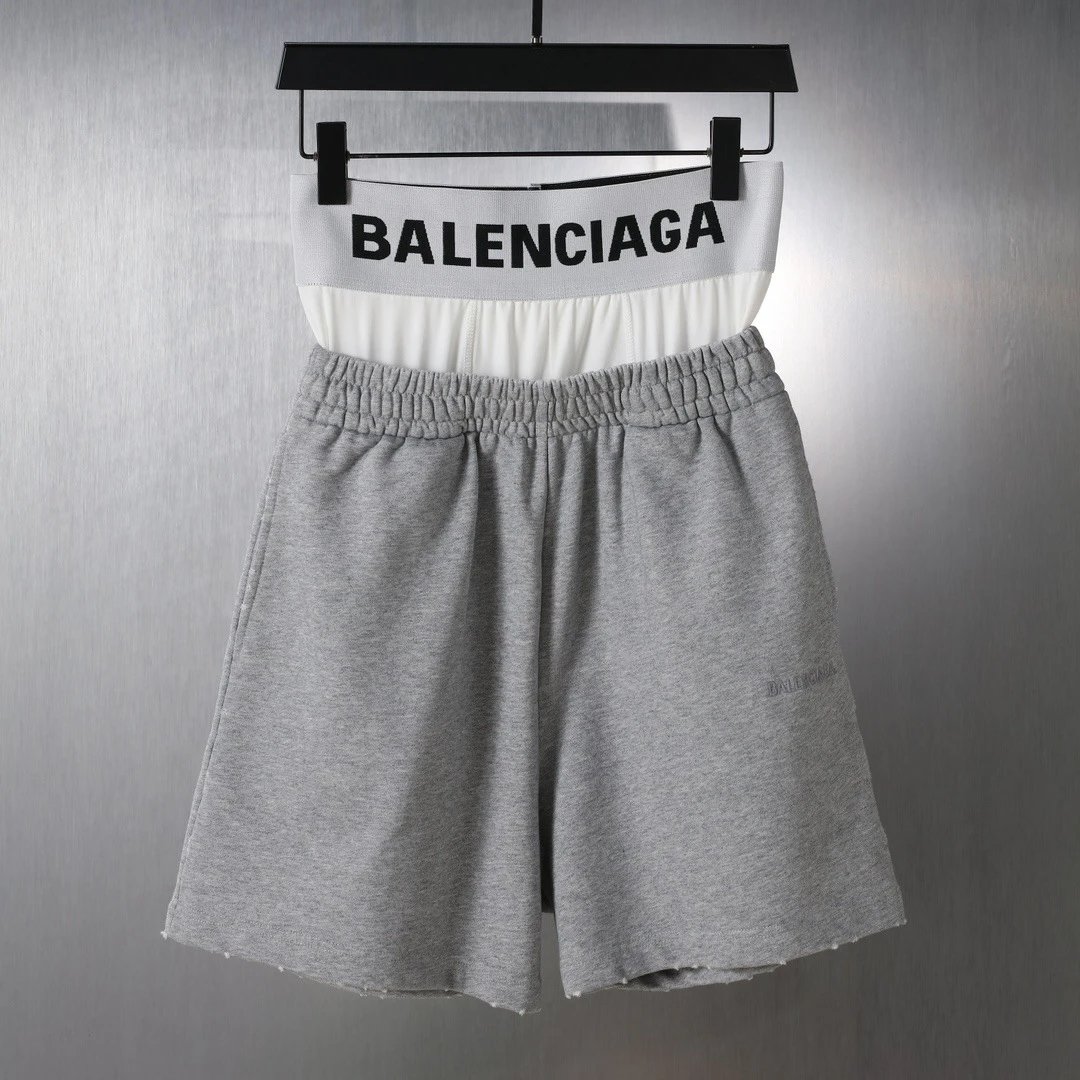 Balenciaga Double-Waist Distressed & Ripped Bermuda Shorts - rep szorty