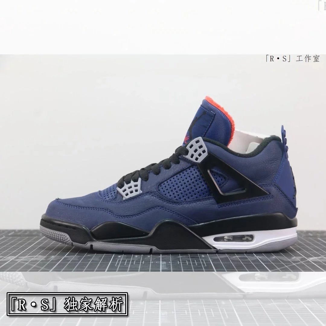 纯原 过验/无法鉴定 Air Jordan 4 Retro WNTR 小阿姆 黑蓝 篮球鞋CQ9597-401