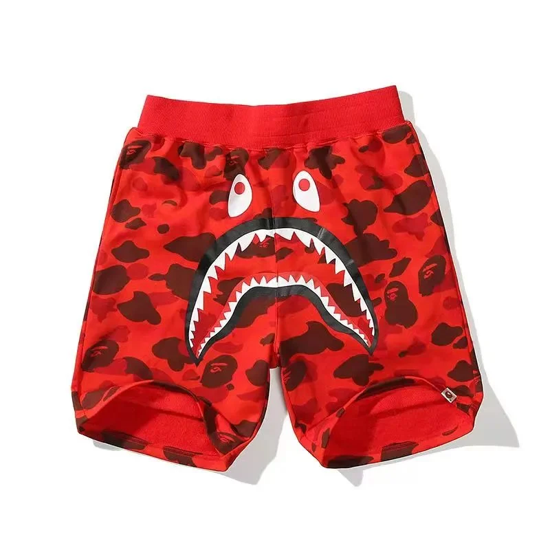 BAPE Glow-in-the-Dark Camo Shark Casual Shorts