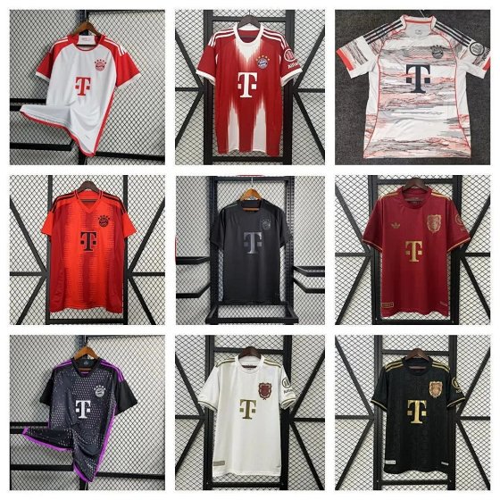 Wholesale 25pcs Bayern Munich Soccer Jersey Thai Version Short Sleeve Shirt Kane Müller Football Top Special Edition Soccer Jersey