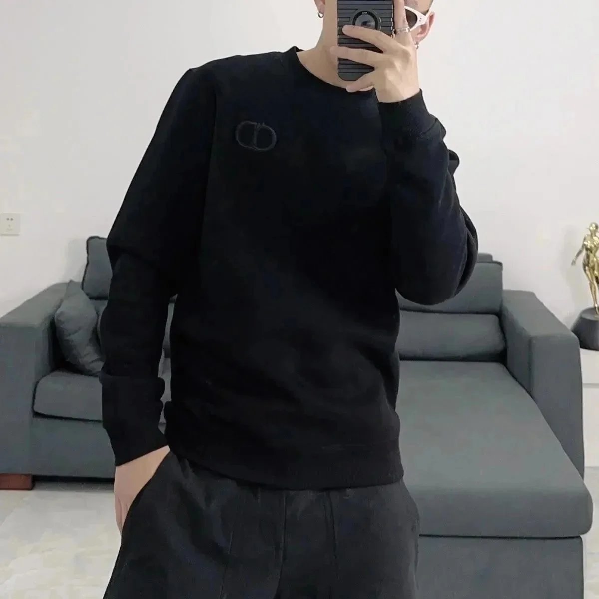 Dior Hoodies & Sweatshirts CD Logo Embroidered Pullover Hoodie — 10