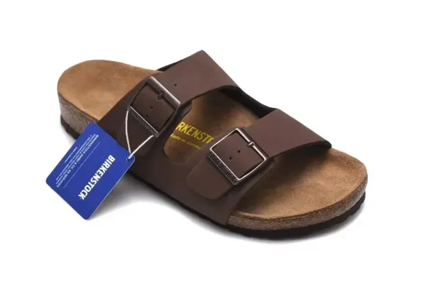 Birkenstock Arizona Brown Leather Sandals - 1