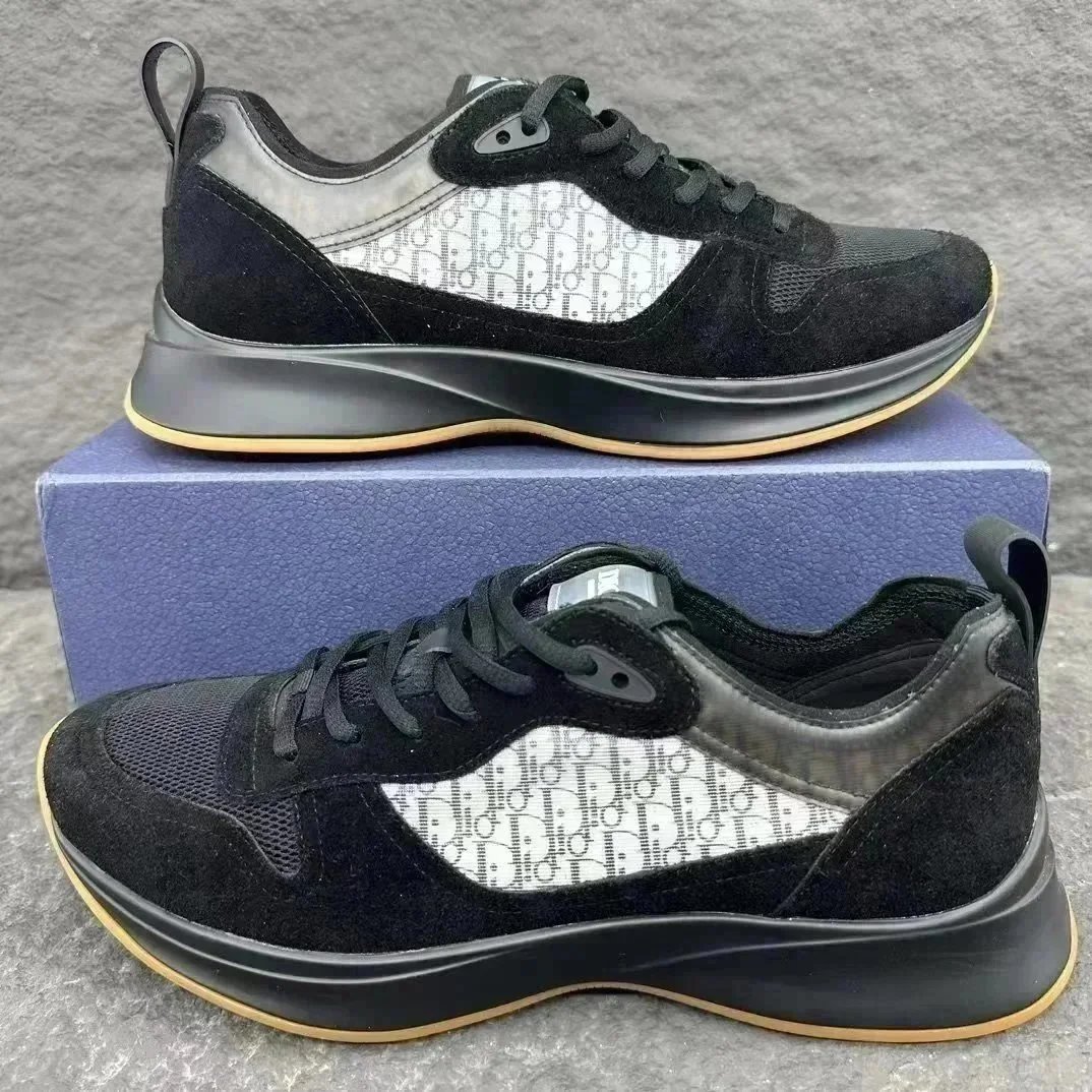 Dior Sneakers Logo-Monogram Lace-Up — 009*Top quality