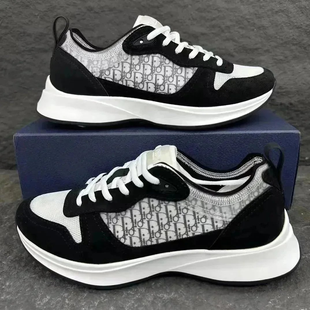 Dior Sneakers Logo-Monogram Lace-Up — 010*Top quality