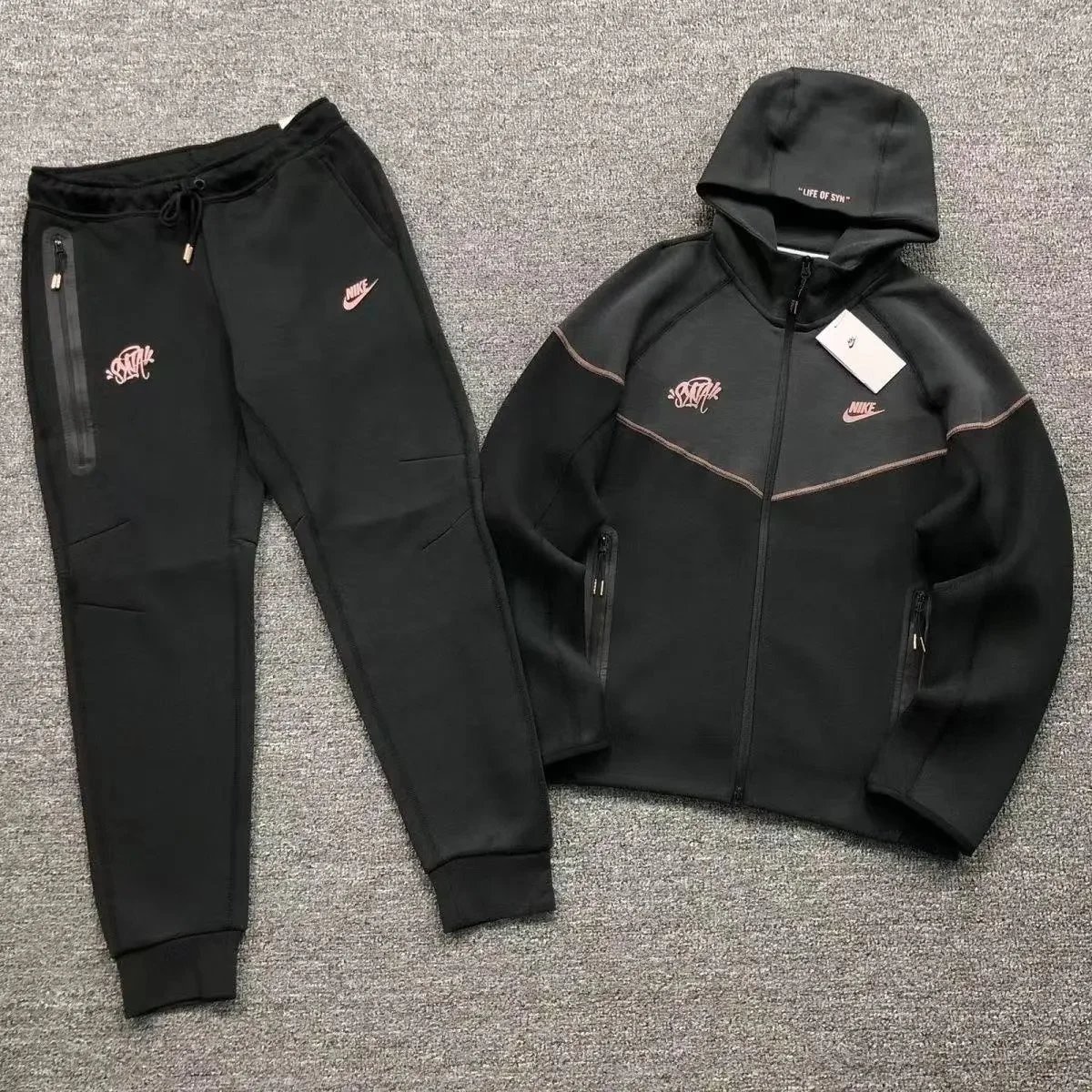 Black and Pink Hoodie Set -1 (Syna World collaboration)
