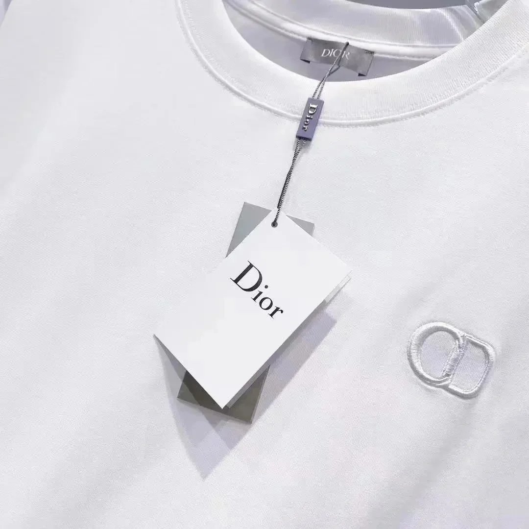Dior T-Shirts Short-sleeve embroidered logo T-shirt image 8