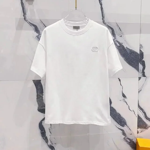 Dior T-Shirts Short-sleeve embroidered logo T-shirt product detail image 5