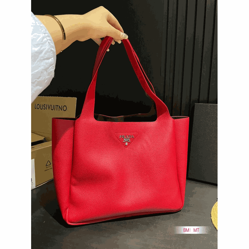 Prada Red Leather To
