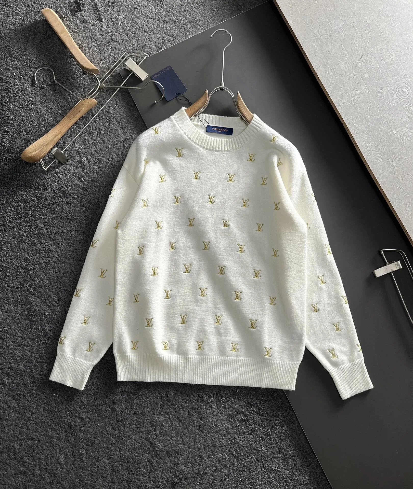 Louis Vuitton White Embroidered Sweater