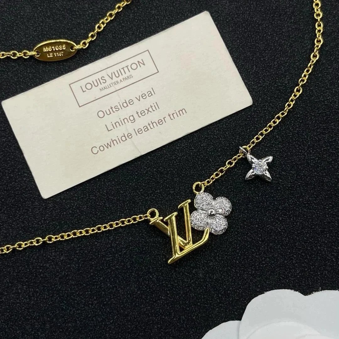 Louis Vuitton Gold LV Flower Necklace