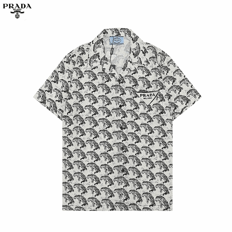 Prada White Short Sleeve Polo