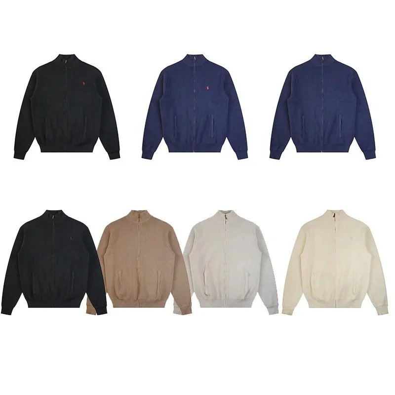 Ralph Lauren Black Full-Zip Knit Sweater