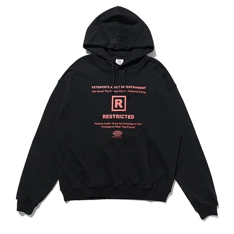 Vetements Black Hooded Sweatshirt
