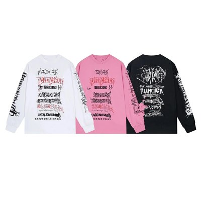 Balenciaga Distorted Logo Long-Sleeve T-Shirt [9 styles]