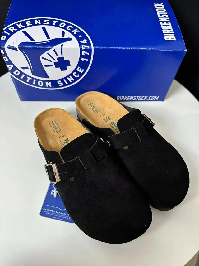Birkenstock Slippers Fleece-Lined Buckle Clogs product detail image 12