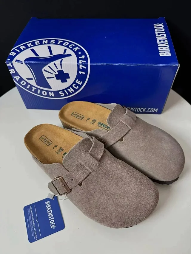 Birkenstock Slippers Fleece-Lined Buckle Clogs product detail image 14