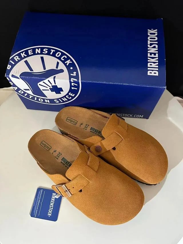 Birkenstock Slippers Fleece-Lined Buckle Clogs product detail image 15