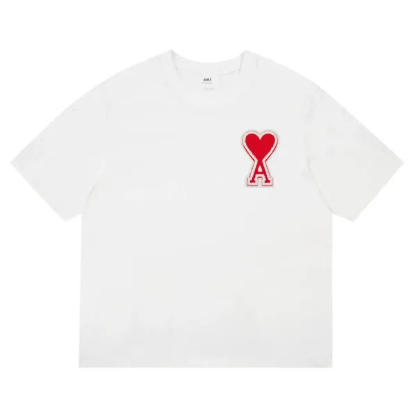 Ami Paris Heart Logo Red T-Shirt - 31