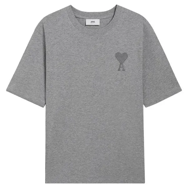 Ami Paris Heart Logo Red T-Shirt - 10