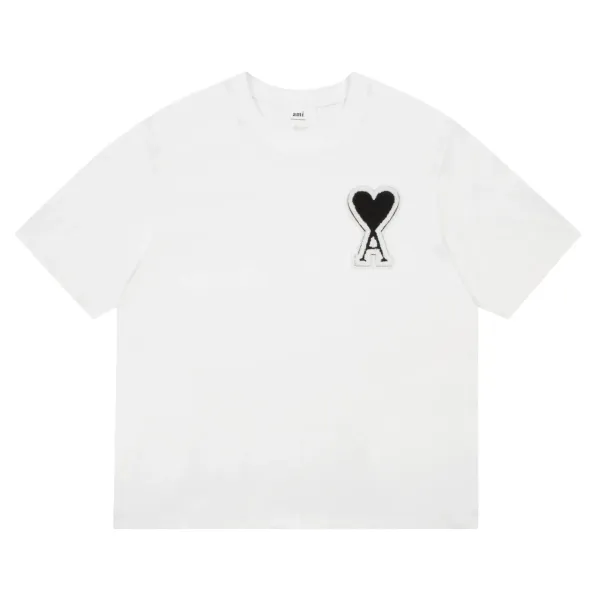 Ami Paris Heart Logo Red T-Shirt - 29