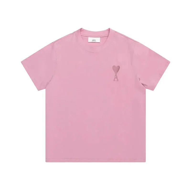 Ami Paris Heart Logo Red T-Shirt - 34