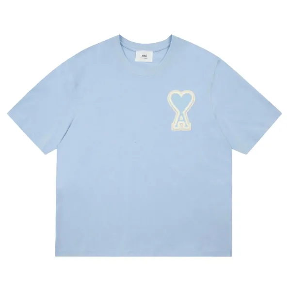 Ami Paris Heart Logo Red T-Shirt - 24