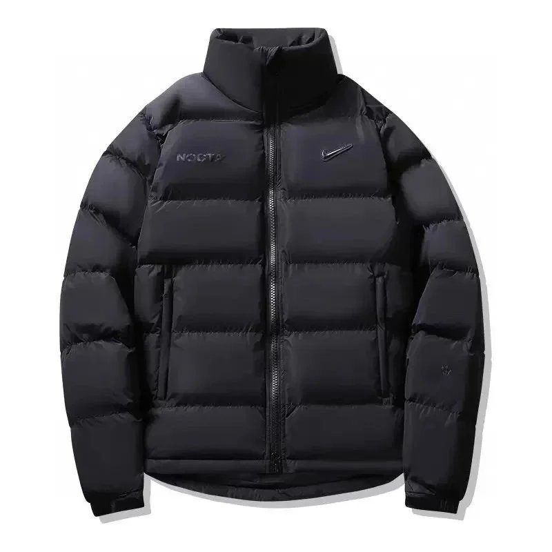 Nike Windrunner Hooded Jacket Black / Gray Striped Windbreaker - 2