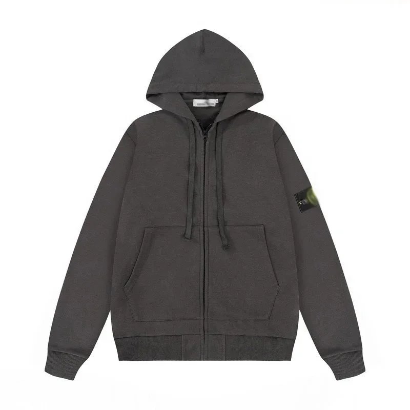 Dark gray cardigan hooded