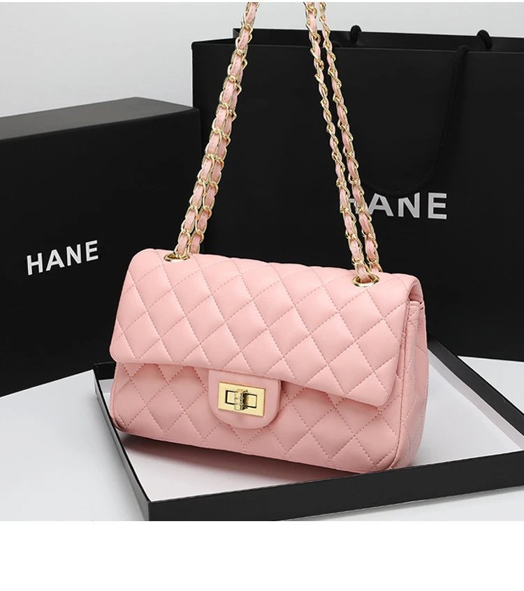 Pink gold square buckle 26